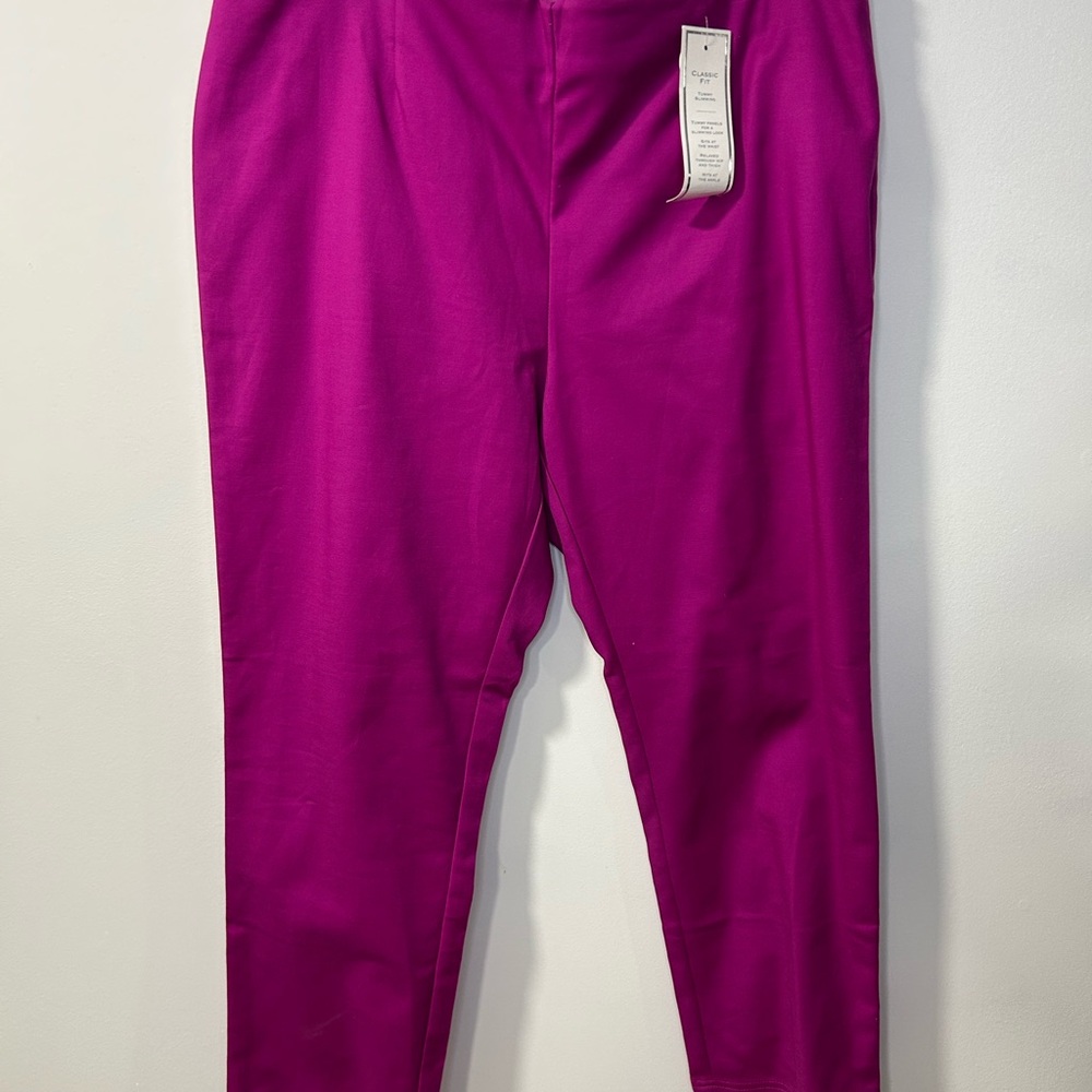 NWT Charter Club Vibrant Pink Pants Classic Fit